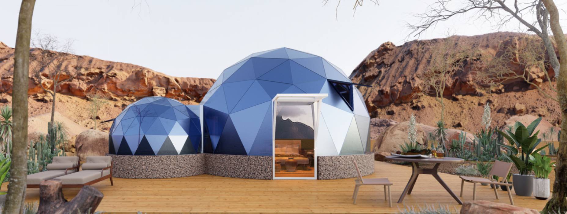 澧县球形智能光伏玻璃星空房